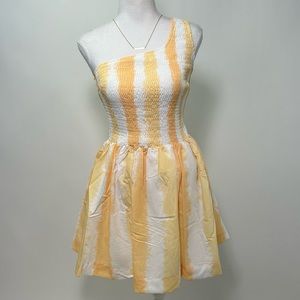Petal & Pup Yellow One Shoulder Dress